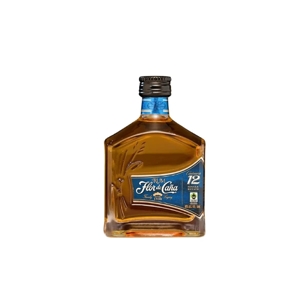 RON FLOR DE CAÑA 12 AÑOS MINI 50 ML